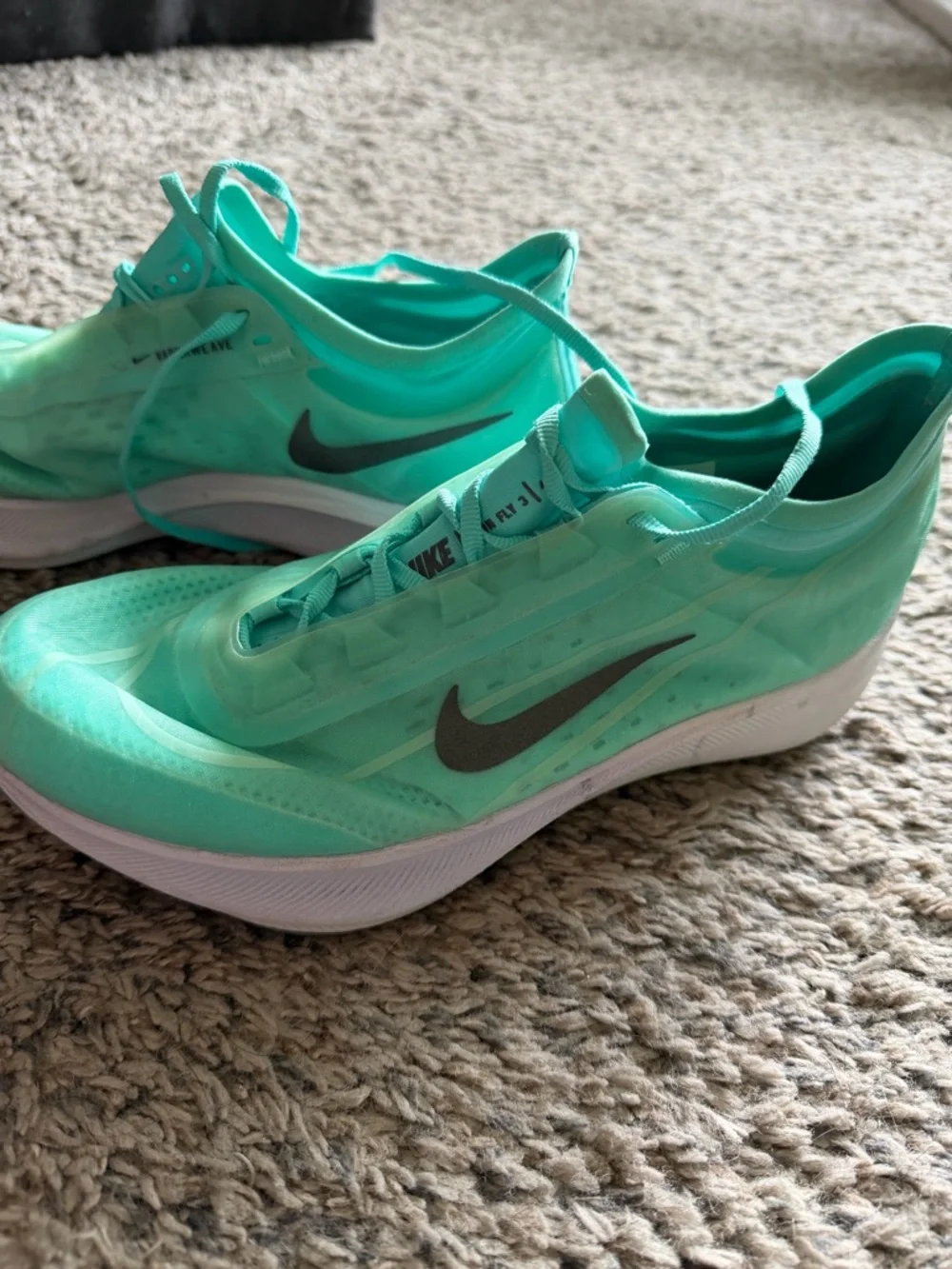 Women Nike Zoom Fly 3 Teal Running Shoes - Picture 6 of 7